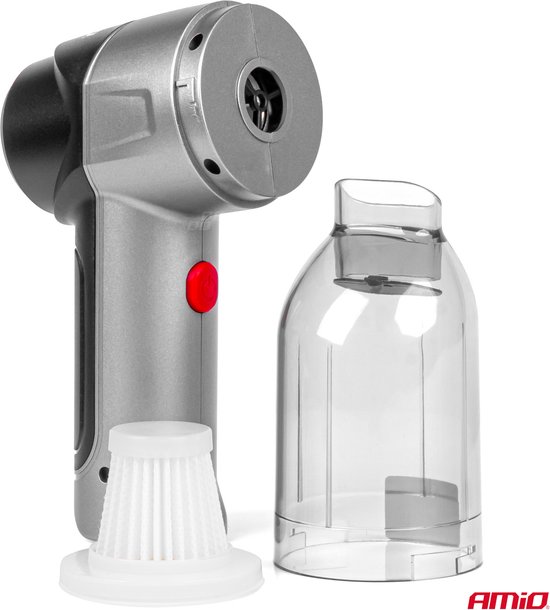AMiO Auto Stofzuiger Draadloos - Autostofzuiger - Handstofzuiger - 40W - Grijs