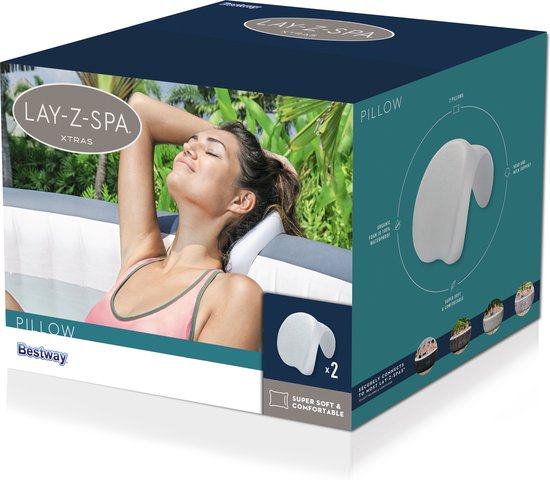Bestway Lay-Z-Spa Kussens 2 stuks - 100% polyurethaan