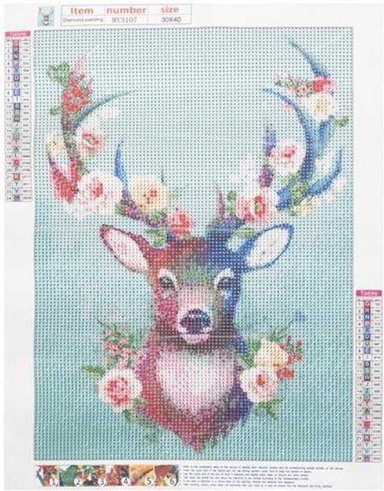 Diamond Painting set - Hert - complete set - cadeau sint/kerst
