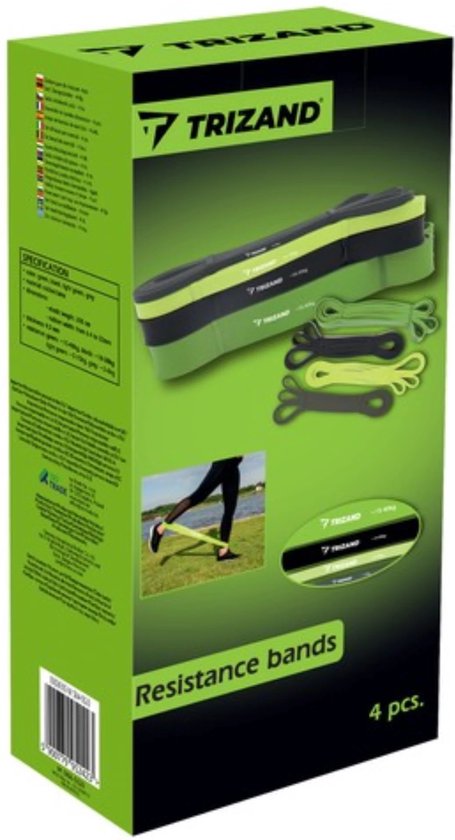 Trizand weerstandsbanden set - 4 stuks met deuranker voor volledige workout
