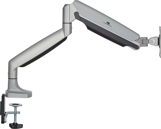 Maclean MC-969 - Monitorbeugel - Monitorsteun - dubbele arm - met gasveer - 17"-45" - tot 16 kg - Zilver