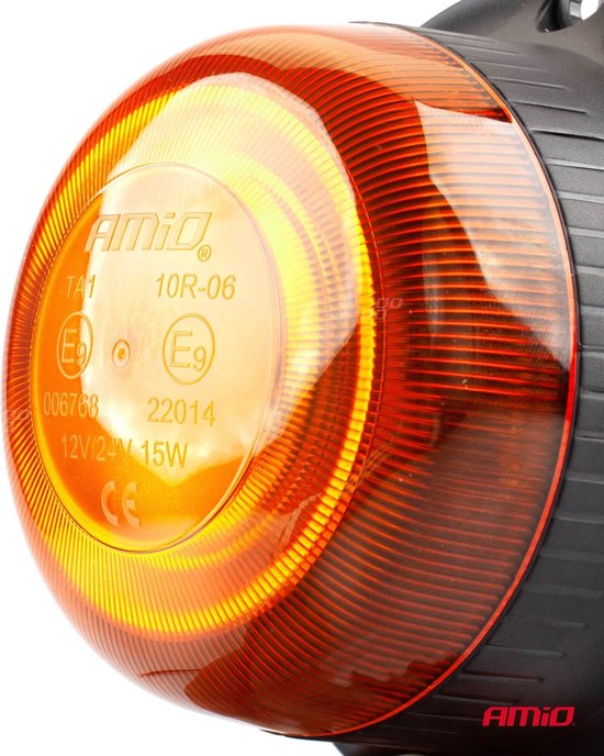 AMiO Oranje LED Zwaailicht Noodverlichting met Magneet 18LED 12/24V
