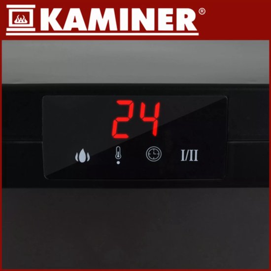 Kaminer Embego elektrische kachel 2000W met realistisch vlameffect en afstandsbediening