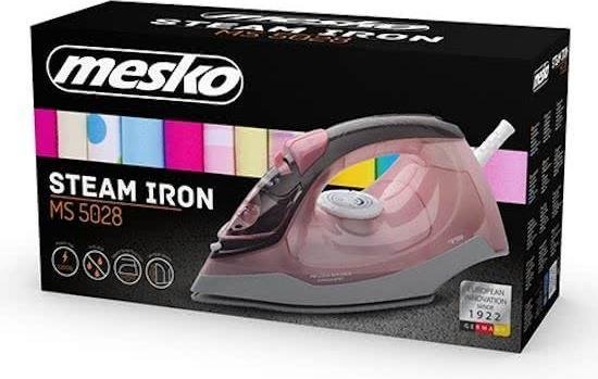 Ion Stoomstrijkijzer - 2600W - roze MS 5028 Mesko