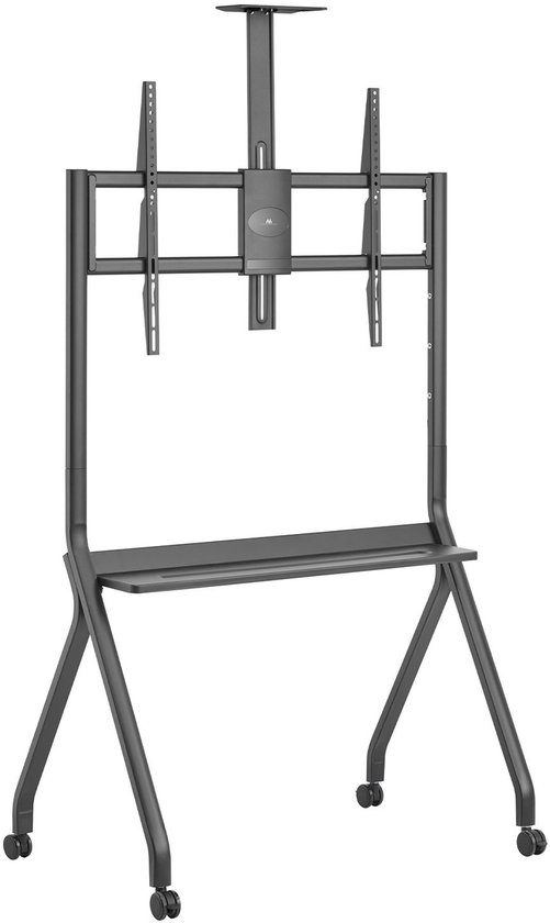Maclean TV-standaard / trolley, camera plank, op wielen, 55-100", max. belasting 120kg/10kg plank, max. VESA 900x600, zwart, MC-114 B