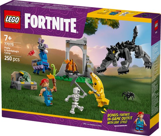 LEGO® Fortnite® Peely en Sparkplugs Kamp - 77075