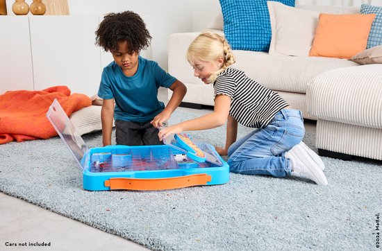 Klein Toys Hot Wheels - verzamelkoffer - vitrine - geschikt voor 54 auto's - blauw oranje