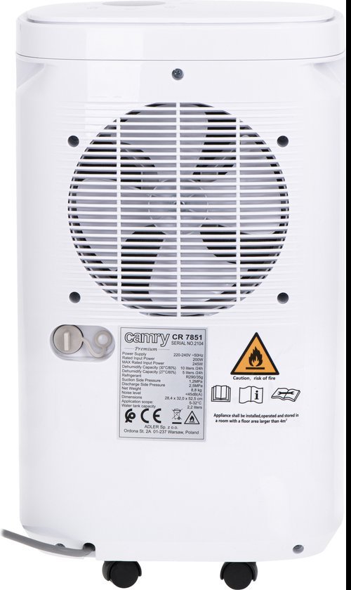 Camry CR 7851 Air Dehumidifier / Ontvochtiger - LCD (compressor)