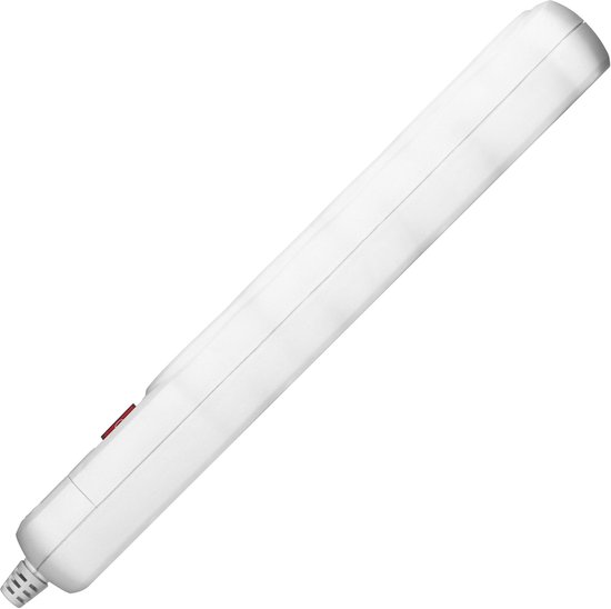 Stekkerdoos met schakelaar - Verdeelstekker 5-voudig - Stekkerblok zonder snoer/kabel - Wit