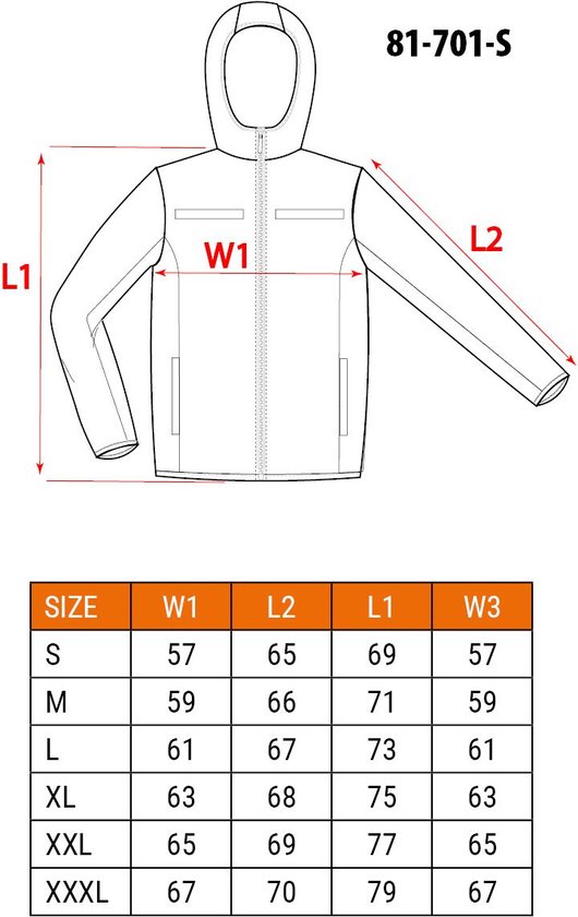 Neo Tools Hi-Vision Softshell Jas Flu Oranje XL/54 Donkere Stof Water En Wind Bestendig ISO 20471:2013 ISO 13688:2013