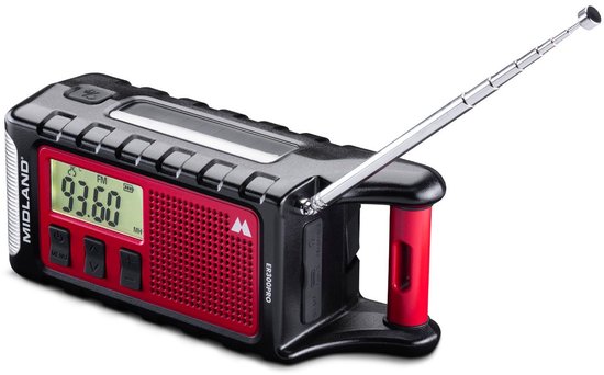 Midland ER300 PRO Bluetooth Emergency Radio C1663 Dynamo Zaklamp BT-speaker Zonnecel