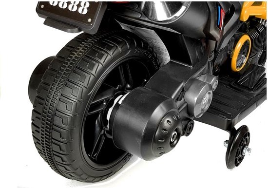 Elektrische naked bike - kindermotor - motor voor kinderen - tot 25kg max 1-3 km/h geel - kids accu motor
