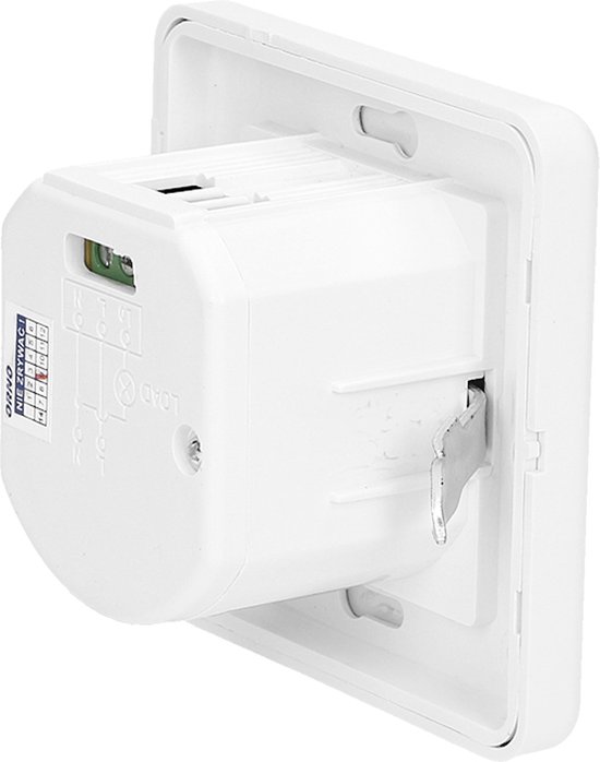 PIR Bewegingsmelder - 160 ° Detectie - Wand inbouw - 9 Meter bereik - 1200 Watt - Wit