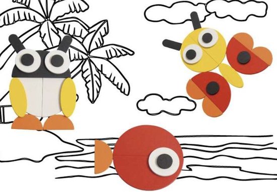 Kruzzel Houten Puzzel - Stimuleer Creativiteit met Dieren en Vormen