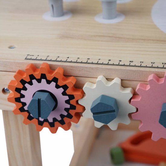 Kruzzel speelgoedwerkbank voor kinderen – 3‑in‑1 met gereedschap