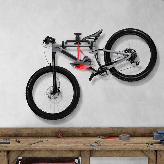 Maclean - Fiets muurbeugel, horizontaal, staal, max. belasting 30kg, MC-484