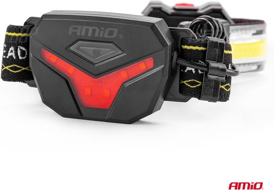 AMiO LED Hoofdlamp met Oplaadbare Batterij en 5 Lichtmodi – 6500K Wit Licht