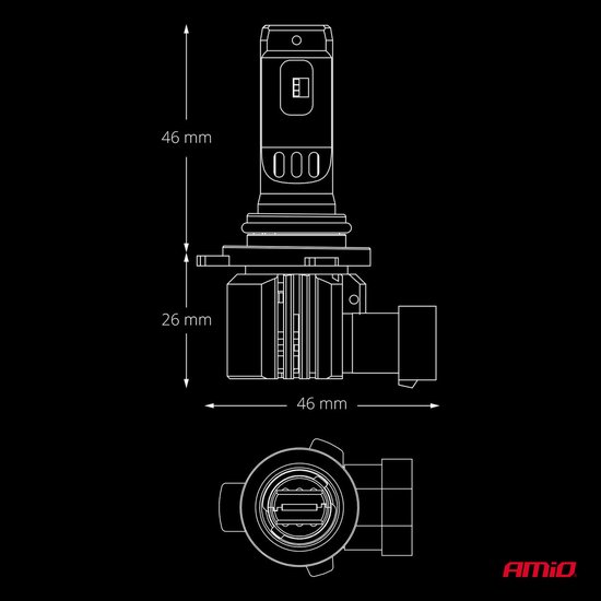 AMiO LumiTec F26 Night Breakers HIR2 +130% PRO LIMITED LED Koplampen - 68W 12V 24V FULL CANBUS Dimlicht Grootlicht