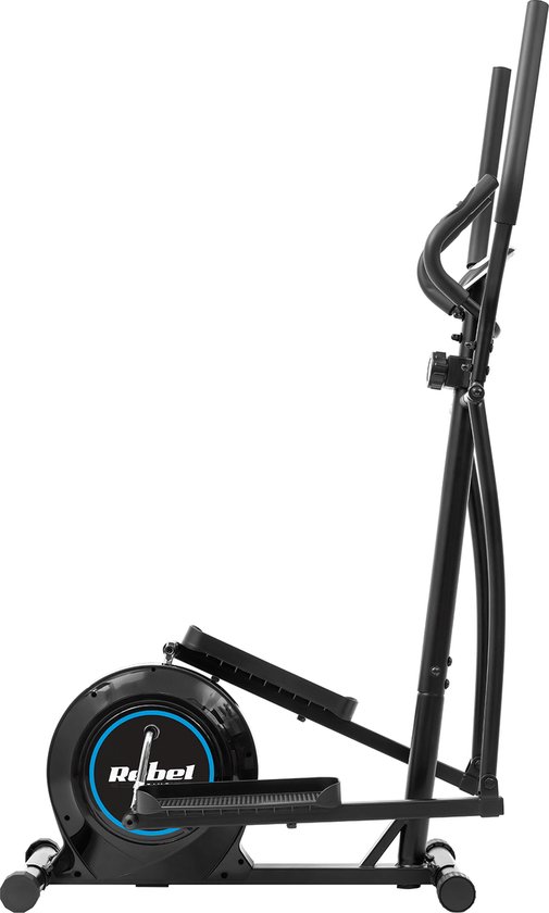 Rebel Active Magnetische Crosstrainer - Elliptische Trainer LCD-Display Hartslagsensoren 8 Weerstandsniveaus – Zwart