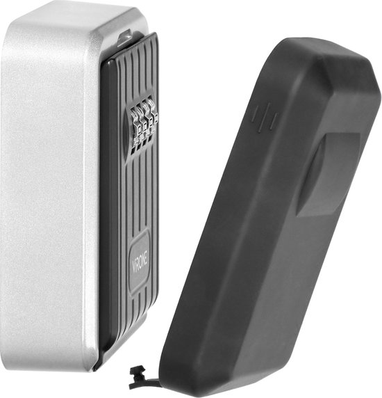 Virone Mini sleutelkluis met combinatieslot en rubber cover