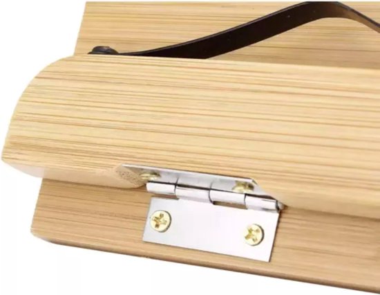 Malatec Kookboeken standaard - bamboe - verstelbaar - metaal - 21 x 28 cm - tablet houder