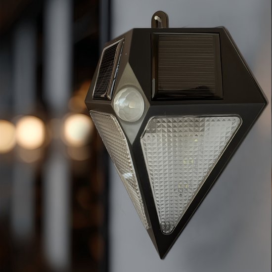 Maclean MCE168 -Solar wandlamp met 6 LED en bewegingsensor - tuinverlichting