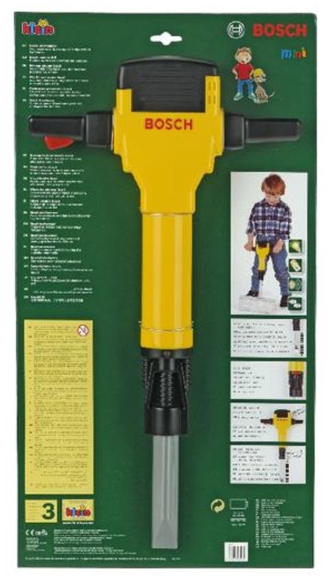 Klein Toys Bosch mini - drillboor - speelgoed - incl. beweging-, licht- en geluidseffecten - geel