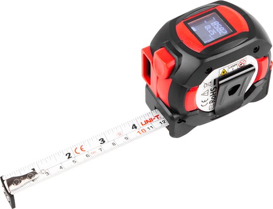 UNI-T LM40T rolmaat 5 meter met laser 40 meter afstandsmeter en LCD display
