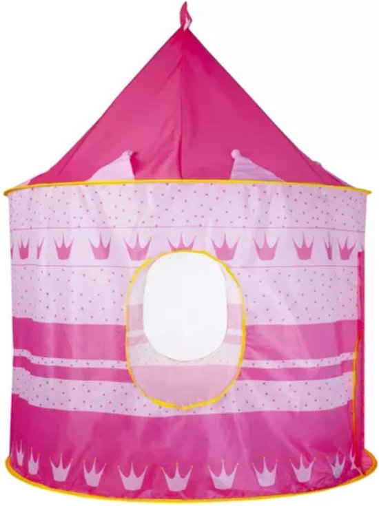 Kruzzel Koninklijke Tent voor Kinderen - Opvouwbaar en Veilig - 135x105 cm - Roze