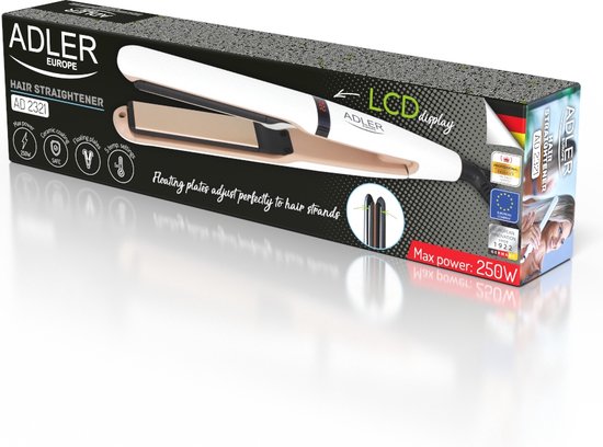 Adler AD 2321 Stijltang - keramiek met temp. controle