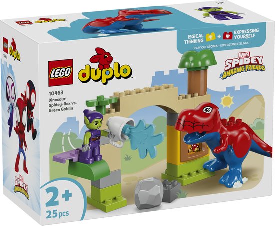 LEGO DUPLO - Marvel Dinosaurus Spidey-Rex vs. Green Goblin Speelgoed voor Peuters - 10463