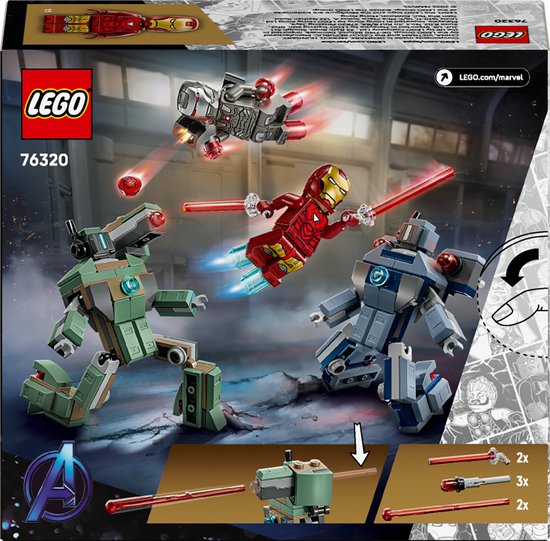 LEGO® ǀ Marvel Iron Man en War Machine vs. Hammer Drones - 76320