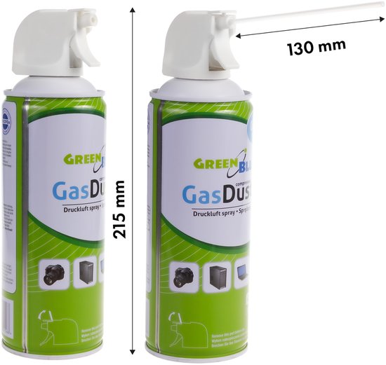 Green Blue Perslucht GB400 400 ml pistoolverstuiver - Kan met een handig pistool - Computerschoonmaakspray