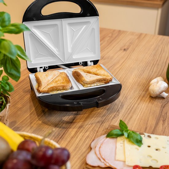 Teesa TSA3222 - Tosti-ijzer voor 2 tosti‘s, zwart