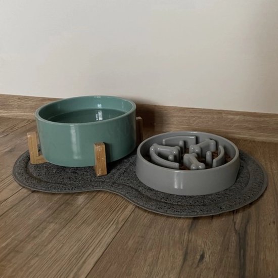 Purlov Grijze voerbakmat voor honden en katten