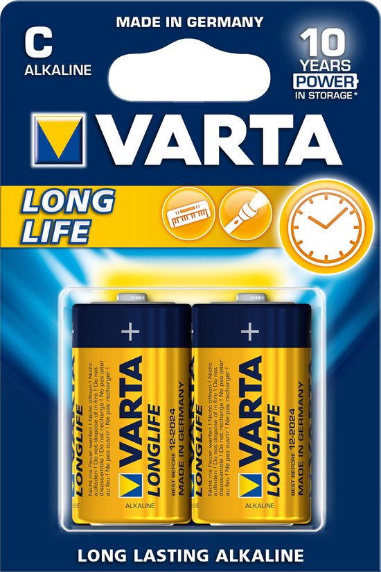 Varta Longlife Extra C Wegwerpbatterij Alkaline - 2 stuks
