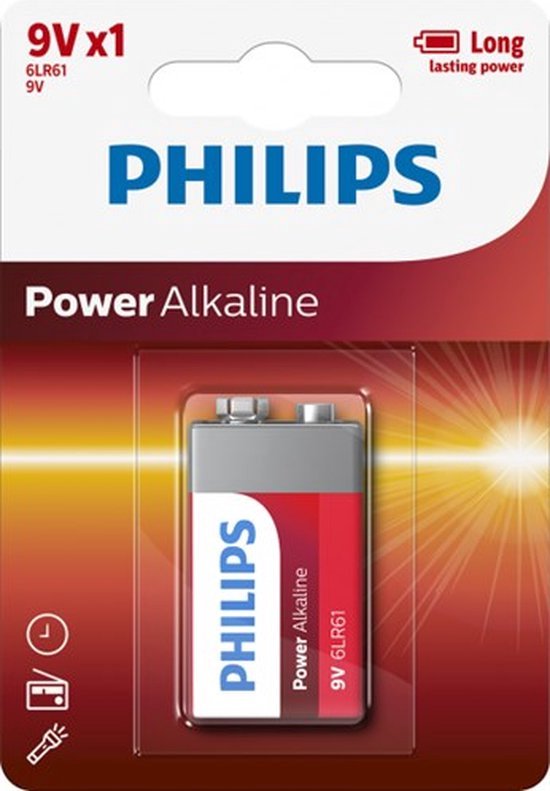 Varta Alkaline batterij - 9V blok - 680 mAh - zwart - staal