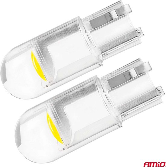 AMiO LED STANDAARD T10 W5W COB HPC 12V Helder wit