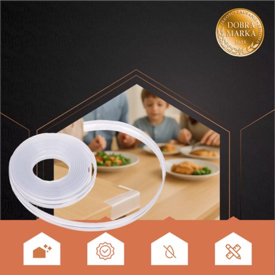 Ruhhy Randbescherming Tape Transparant – 3 Meter Veiligheid