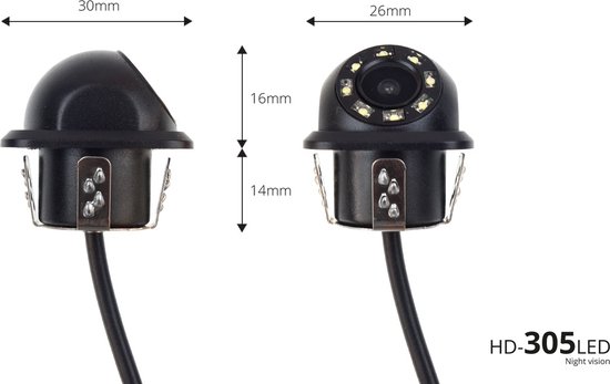 Parkeerhulpsysteem TFT01 4,3" met HD-305 LED 4 sensoren zwart "GOLD".