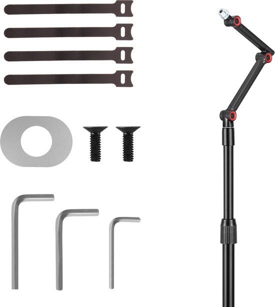 Maclean MC-337 - Microfoon Standaard - metalen microfoonstatief, hoogteverstelbaar 626-1694 mm, max. 1kg