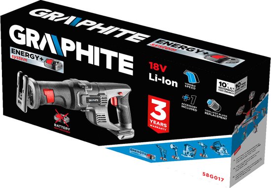 Accu Reciprozaag, 18v, LI-ION Energy+ 58G017 GRAPHITE