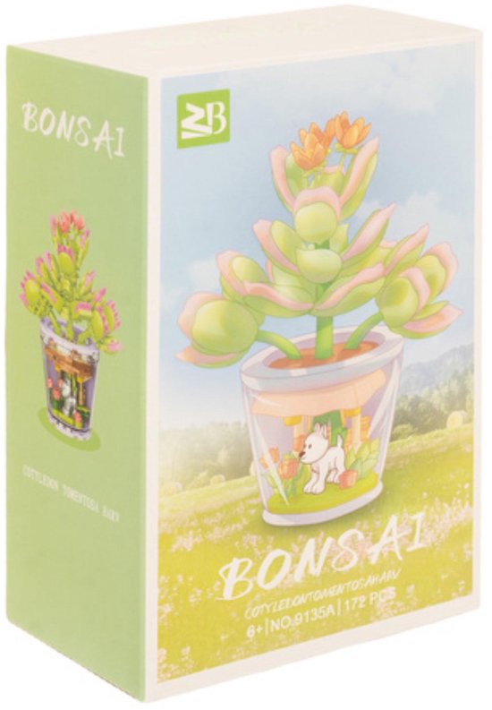 Ruhhy Creatieve bloemen bouwblokken 172 stuks – educatieve en kleurrijke 3D bouwset voor kinderen