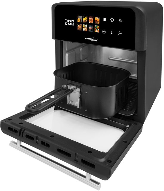 GreenBlue GB950 - AIR FRYER - Vetvrije friteuse - 1800 W - 10 l - 8 programma’s - Accessoires - Timer