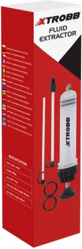 Xtrobb 200ml Olie-/Vloeistofafzuigspuit voor Effectieve Vloeistofextractie