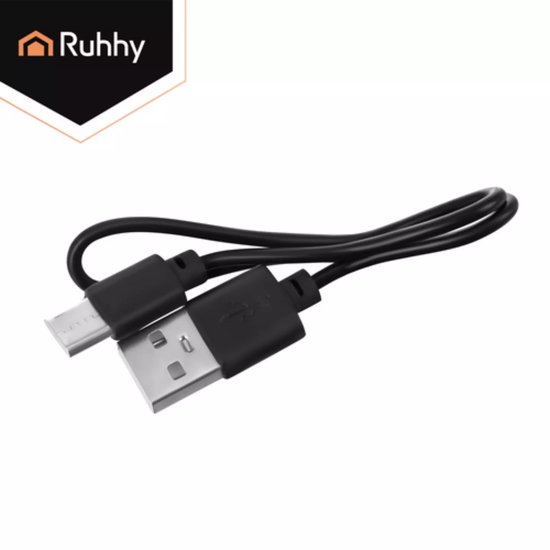 Ruhhy Draagbare nekventilator wit met goudkleurige accenten 5 standen USB C oplaadbaar
