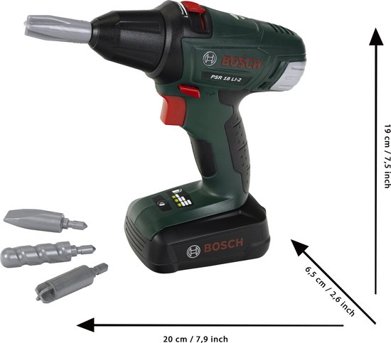Klein Toys - Bosch mini draadloze speelgoed boor - Speelgoed gereedschap - groen