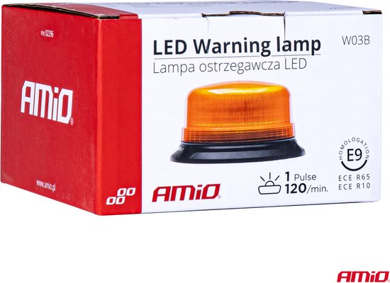 AMiO Stroboscoop Zwaailicht Waarschuwingslamp W03B 3BOLT 36LED 12/24V IP56 Oranje R65 R10