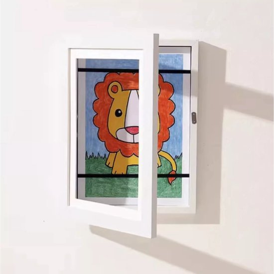 Malatec Kruzzel Art Kinderkunstlijst – Wissellijst voor 150 A4 Tekeningen – Wit