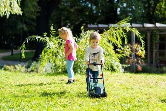 Klein Toys Bosch tuin grasmaaier deluxe - incl. bijpassend geluid en verwijderbare gras opvangbak - groen